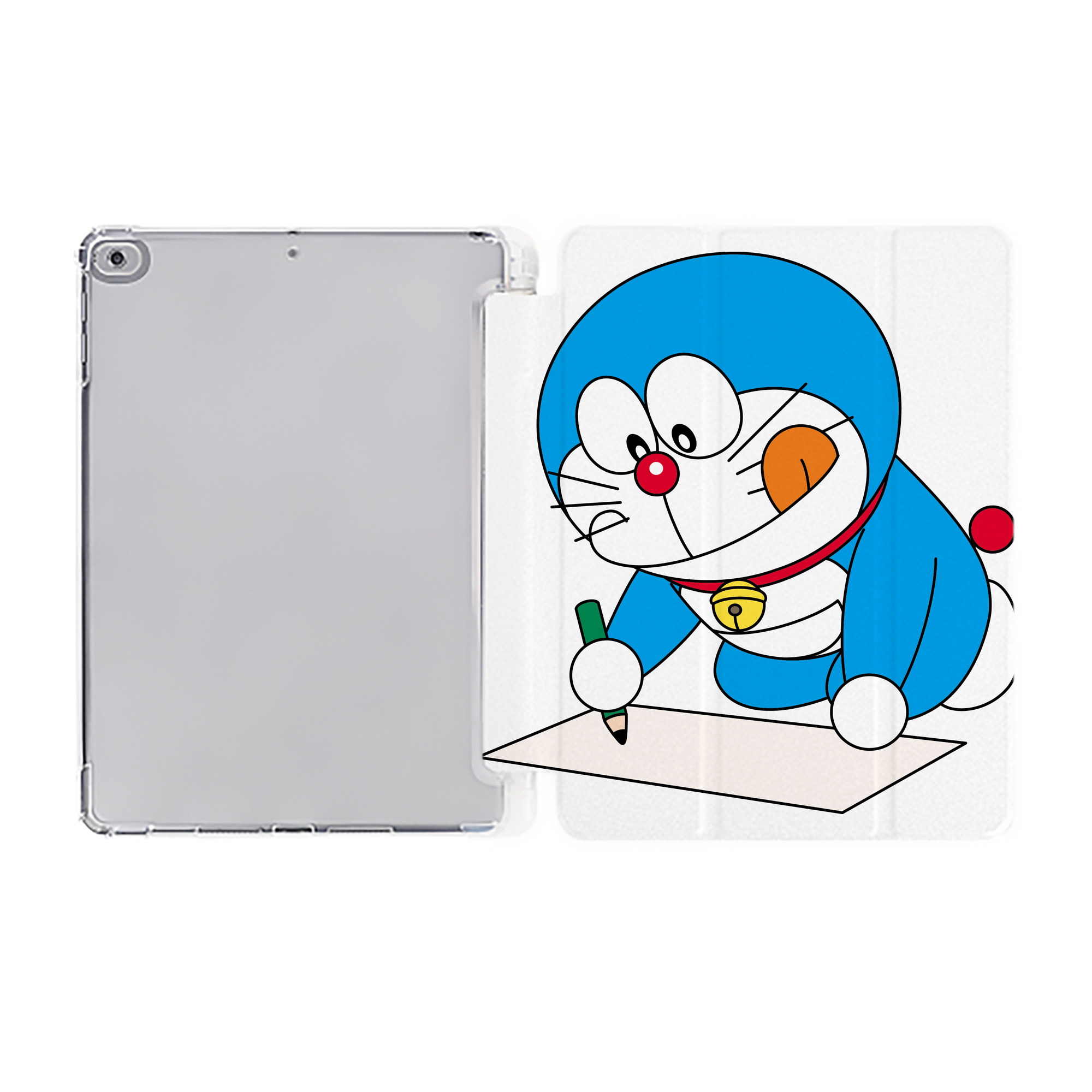 （画像用） ドラえもん Doraemon IPad ケース ペン収納付き 三つ折りスタンド PUレザー×シリコン 対応機種9.5/10.5/10.9インチ